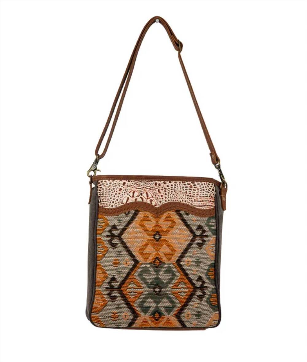 NEW MYRA women's seneca royale crossbody bag in caramel